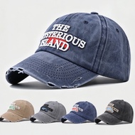 Iceland Embroidered Washed Cotton Baseball Cap Korean Style Unisex Summer Hat