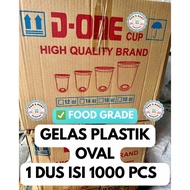 (INSTANT CARGO/) 1 CARTON OVAL GLASS BOX 14 OZ 16 OZ/ 18 OZ/ 22 OZ/ CONTENTS 1000 PCS OVAL PP CUP GL
