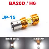 BA20D Headlight Bulb H6 Motorcycle & Car JP15 White laser Headlamp IP67 super Bright AC DC premium Q
