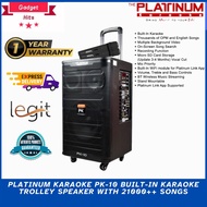 Platinum Karaoke PK-10 Built-in Karaoke Trolley Speaker with 19,000++ Songs