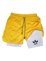 Leisure sportswear fitness double-layer shorts 2026 summer sports shorts 2-in-1 gym running
