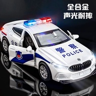 Children Toys Alloy BMW Police Car Simulation Car Model Boy Doll