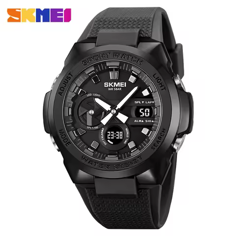 SKMEI 2105 Men's Dual Movement Watch Outdoor Sports Dual Display Night Light Waterproof Electronic W