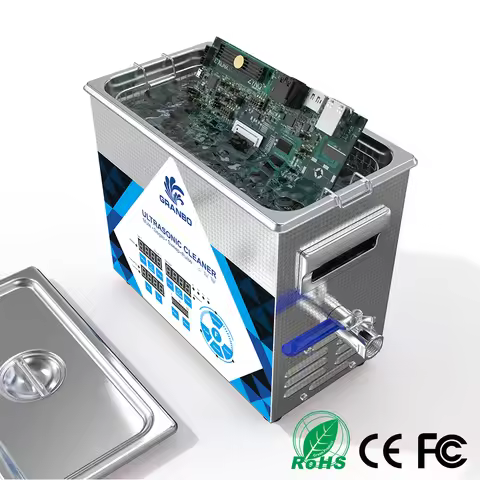 Granbo 4.5L Ultrasonic Cleaner 200W Multi-Frequency 40~200KHz Food-Grade Stainless Steel Lab Profess