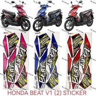 HONDA BEAT V1 BODY COVER STICKER STRIPE COVER SET (2) MAGENTA PINK BLUE RED