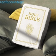 REDFACEVINTAGE Bible Pillow, Realistic Looking Sofa Cushion Bible Throw Pillow, Living Room Home Dec