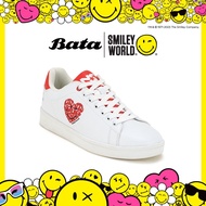 Bata บาจา by North Star SMILEY รองเท้าผ้าใบแบบผูกเชือก ดีไซน์เก๋ น่ารักสดใส สำหรับผู้หญิง สีขาว รหัส 5311581