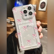 Aesthetic Card Holder Ribbon Case Realme 15T 5G C85 C71 C75X Note 60X Note 50 C53 C51 C51S 10 11 Pro