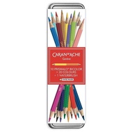 CARAN D'ACHE Prismalo Bicolor Set Give a Little Joy CC0999-311 10pcs 20colors + water brush 1pc Meta