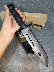 อุปกรณ์ตั้งแคมป์เดินป่า เหล็กกล้าคาร์บอนสูง 1095 US Navy SEALs Active Duty Bayonet