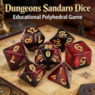 Dice 7pcs D&D Dungeons Kids Toys Educational Sandaro Polyhedral Tabletop Game
