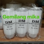 ready thinwall dm 300ml bulat 25pcs murah