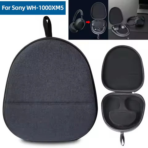 For Sony WH1000XM5 Earphone Hard Carrying Case Portable Storage Bag Travel EVA Protective Case for S