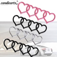 CANDLEARTX Trunk Tail Label Badge, Heart-shaped ABS Plastics Love Heart Logo Rear, Emblem Decal Car 