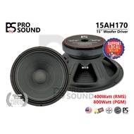 (SEBIJI / PER UNIT) PS PRO SOUND 15AH170 Speaker 15" 400Watt AES Power LF Woofer Driver Speaker Driv