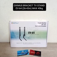 Office Equipment OXIMUS BRACKET TV STAND LEGS EV64 BLACK (26-43in) Max 45Kg