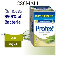 Protex Aloe Vera Antibacterial Bar Soap Valuepack 75g x 4 [ 286MALL ]