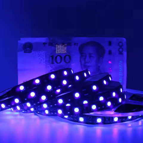 Black PCB UV LED Strip 12V SMD5050 Waterproof LED Strip Light 1M 2M 3M 4M 5M 395-405nm Ultraviolet R