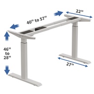 Home Office Desk Base Adjustable Height Carbon Steel Frame - DIY Build-in Desktop Support