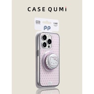 Plain Color Phone Case Foundation Polka Dot KT Magnetic Bracket Suitable for Apple 16 Phone Case 16p