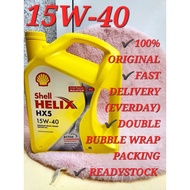 HX5 SHELL HELIX 15W-40 ENGINE OIL 4 LITERS MINYAK HITAM HX5 15W-40