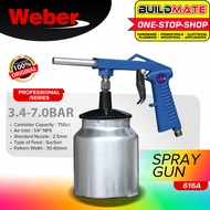 WEBER Air Undercoating Suction Rust Proofing Automotive Paint Spray Gun 1/4" NPS 616A High Efficienc
