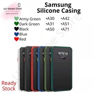 Shockproof Silicone Phone Case Samsung A31 A42 A51 A71 Transparent Matte Cover