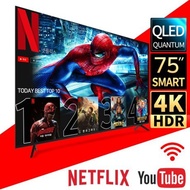 DW Smart TV Chromecast 75-inch TV Mirroring UHD QLED Google TV