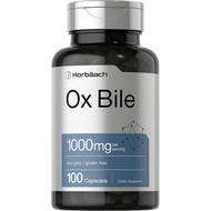 Horbaach Ox Bile 1000 mg. Digestive Enzymes 100 Capsules