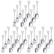 (GQWJ) 27 Pieces Shovel Spoon Fork Shovel Coffee Spoon Shovel Handle Dessert Spoon Ice Cream Spoon S