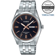 Time&amp;Time Casio Standard นาฬิกาข้อมือผู้ชาย สีดำ สายสแตนเลส รุ่น MTP-1335D-1A2VDF (ประกัน cmg)