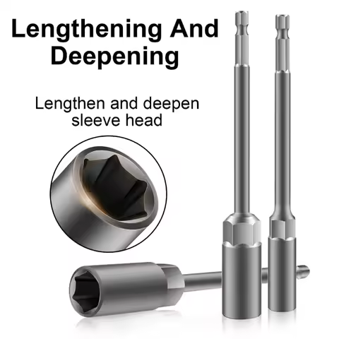 150mm Length Deep Bolt Nut Driver Bit 1/4Inch 6.35mm HexShankWrench Socket Screw Driver For Power To