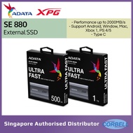 ADATA ELITE SE880 EXTERNAL SSD DATA STORAGE TYPE C ANDROID MAC WIN PLAYSTATION XBOX 500 GB / 1 TB / 