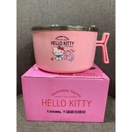 三麗鷗 Hello Kitty 不鏽鋼泡麵 1300ml 湯碗 大容量湯碗 304不鏽鋼泡麵碗