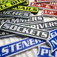 NEW 12 Pack Of Magnetic Toolbox Labels, 3D-Printed Tool Box Labels For Tool Organization, Reusable T