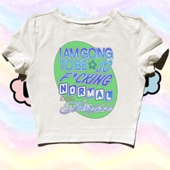 STARPERSON | CROP TOP I AM GOING TO NORMAL SO FUCKINGBe | GRUNGE | Y2K | METAL METAL | VINTAGE VINTA