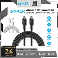 Anker 322 USB-C to USB-C Charger Cable (3ft/6ft/10ft Braided) - Anker Official Warranty Adapter Bund
