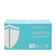 MEDICOS Ultra 4ply Soft Sub Micron Surgical Face Mask - Sea Blue 50’s