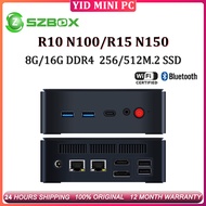 SZBOX MINI PC R10 Intel N100/R15 Intel N150 8G/16G DDR5 256G/512G M.2 SSD Windows 11 Pro 1 Year Warr