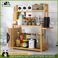 【Lifetime Warranty】Rak Dapur Kayu 2/3/4Layers Bamboo Kitchen Rack Rak Rempah Ratus Dapur Wooden Spic