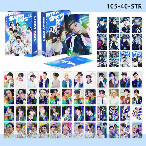 New 60pcs Laser Cards SKZOO Cards StrayKids Photo Cards StrayKids Media Film Flash Cards LOMO Cards