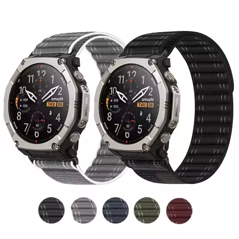 QuickFit 22mm 26mm Woven Nylon Band for Amazfit T-Rex UItra 2 Falcon Garmin Fenix 8X 9 7 7X 6 6X 5X 