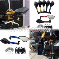 RIZ0MA Alloy CNC Side Mirror Short FAIRING 7.4CM Universal Motorcycle Superbike Y15 LC135 Wave Dash 