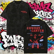 Hot Beyonce Cowboy Carter New York Tour Vintage Lelaki Wanita Breathable Pop Music 100% Pure Cotton 