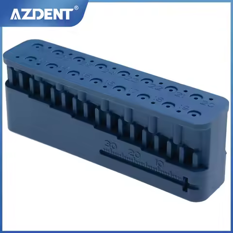 AZDENT Dental Endo Measuring Ruler Autoclavable Plastic Endodontic Block Files Dentist Instrument