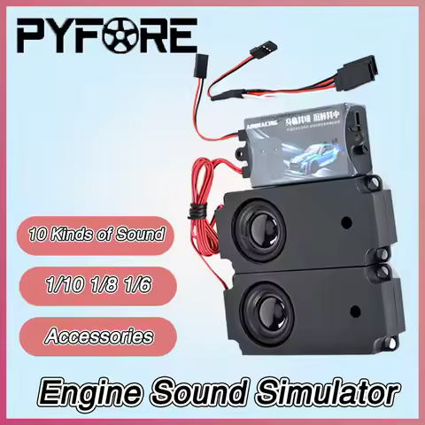 10 Kinds of Sound Replacement Engine Sound Simulator for 1/10 1/8 1/6 RC Model Car Crawler Buggy Rac
