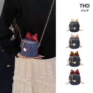 【THD】Beg Silang Mini Kanak-kanak, Comel Kucing & Riben, Beg Wang Kecil Wanita