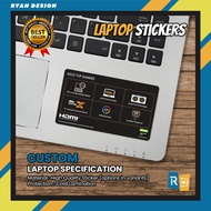 Asus TUF Gaming Laptop Logo Stickers Laptop Features Specifications Stickers (Unofficial)
