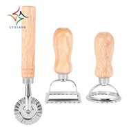 3PCS Ravioli Pasta Cutter Set, Ravioli Stamp Maker with Wooden Handle Ravioli Cutter Pasta Cutter fo