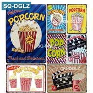 Hot Buttered POP CORN Metal Sign Vintage Metal Plates Cafe Bar Pub Club Home Wall Decor Tin O6YC